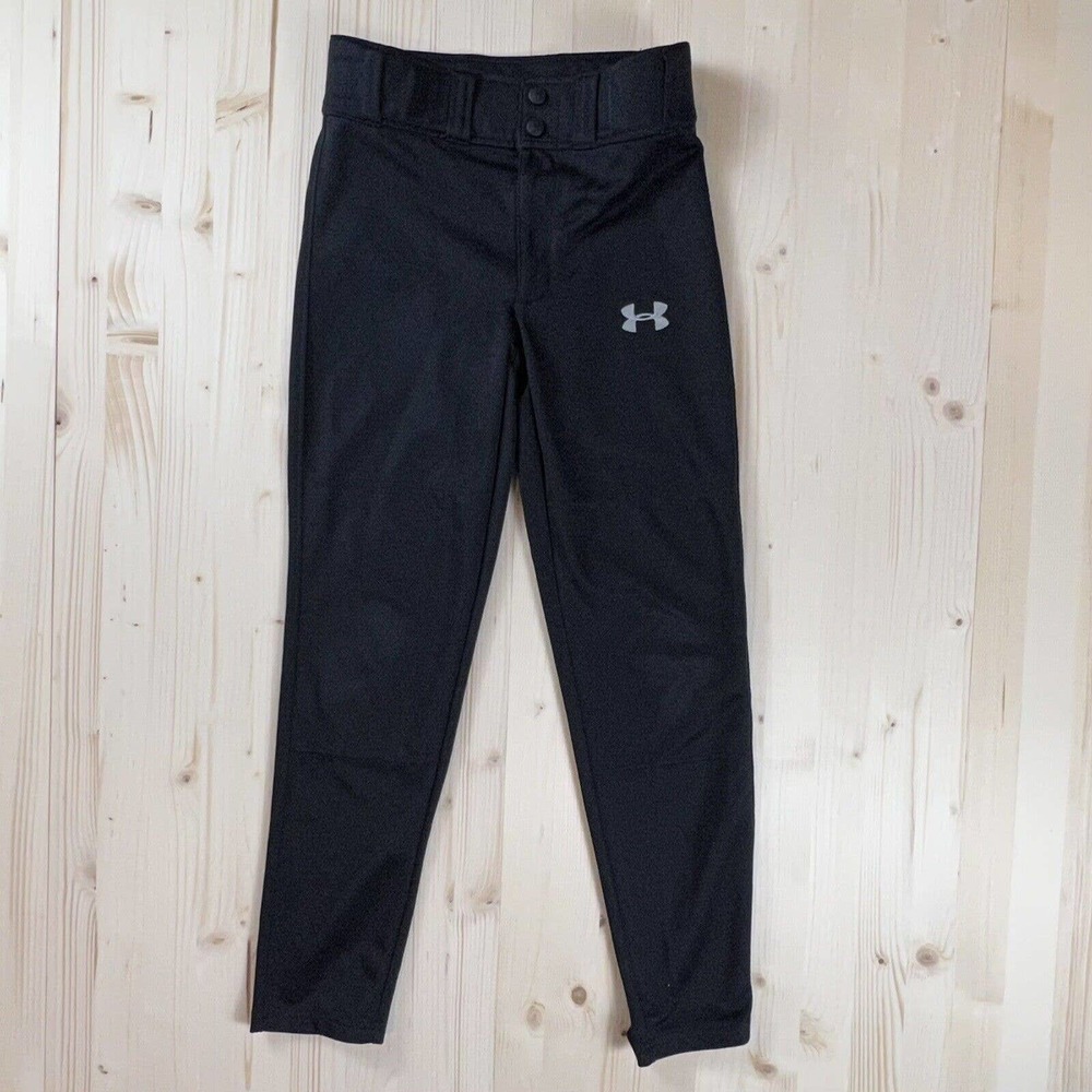 Under Armour Boys Black 27 in Baseball Pants YMD